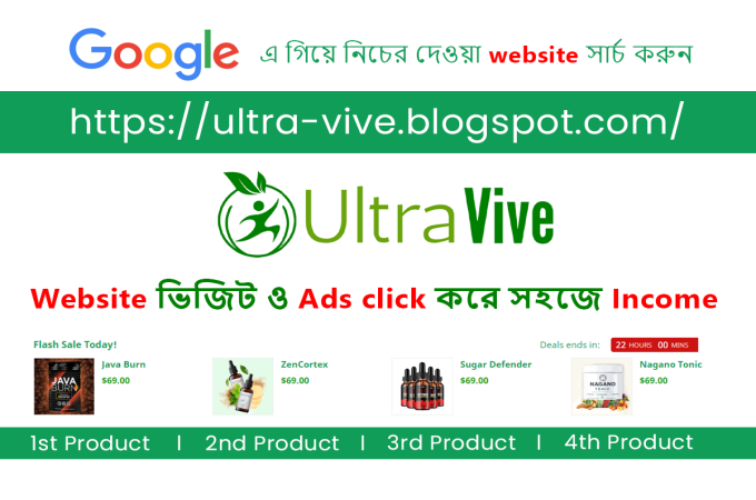 Description -এ দেওয়া link -এ click করে website ভিজিট করে ৩টি Product -এ click করে ভিতর গিয়ে আলাদা ৩টি Ads -এ ক্লিক করবেন