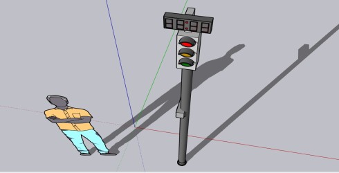 simple 3d traffic light