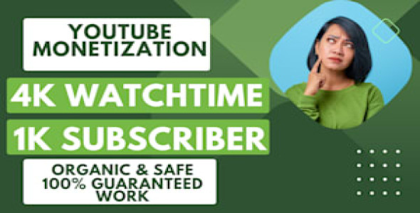 I will do organic youtube promotion for channel monetization