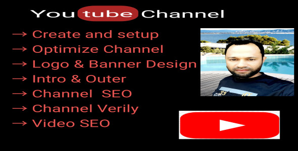 I will create and setup youtube channel with logo, banner, intro, and outer