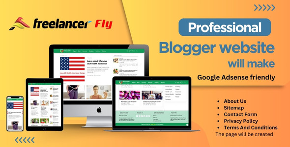 I will build adsense friendly fully premium blogger website