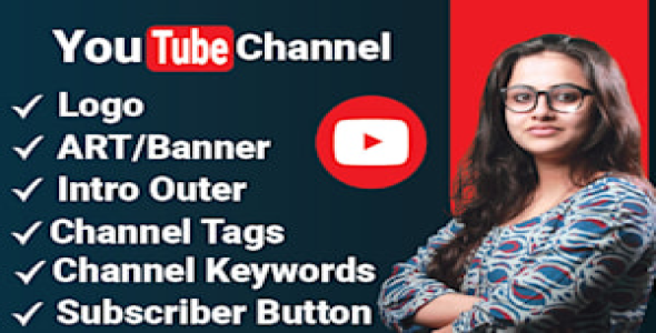 will create and setup youtube channel with logo, banner, intro, and outer