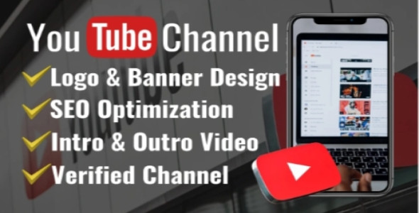 I will create and setup youtube channel with logo, banner, intro, outro