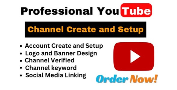 I will create, setup and design youtube channel professionally