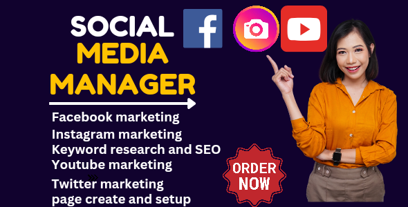 I will do manage your social media account completely