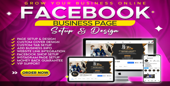 I will create professional facebook and instagram business page setup