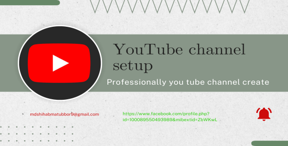 I will create, setup and design youtube