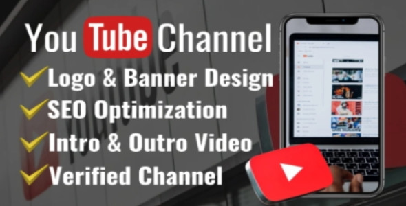 I will create and setup YouTube channel with logo, banner, intro, outro