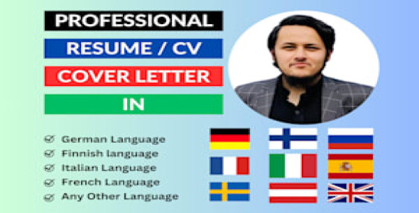 I will translate or write your cv into any language of the world
