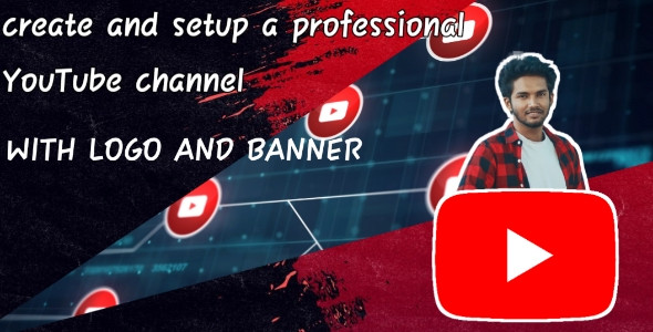 I will create and setup YouTube channel with logo,banner, intro and outer