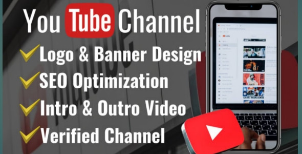 I will create and setup youtube channel with logo, banner, intro, outro