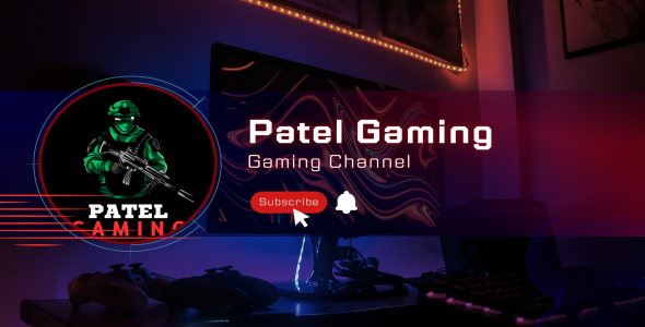 I will gaming youtube banner facebook page cover channel art design