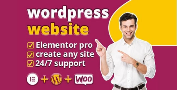 I will Create Your Complete WordPress Website with elementor pro