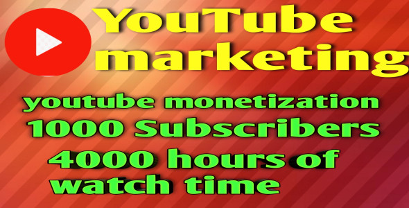 I will do youtube promotion for monetization organically