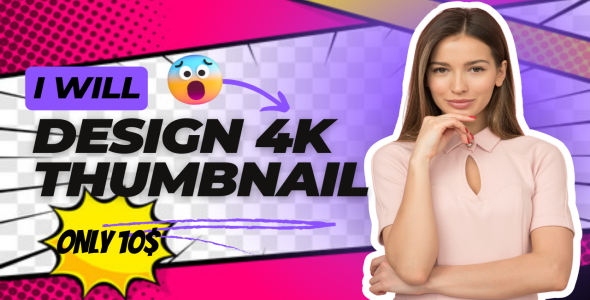 I will design 4k Professional YouTube Thumbnail