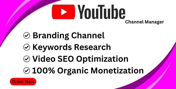 I will be your best YouTube channel growth manager and video SEO expert.