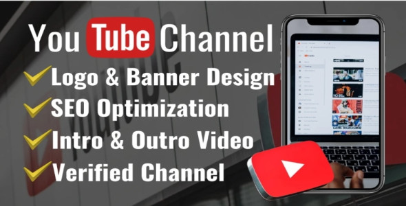 I will create and setup youtube channel with logo and bannerI will create and setup youtube channel with logo, banner intro and outer