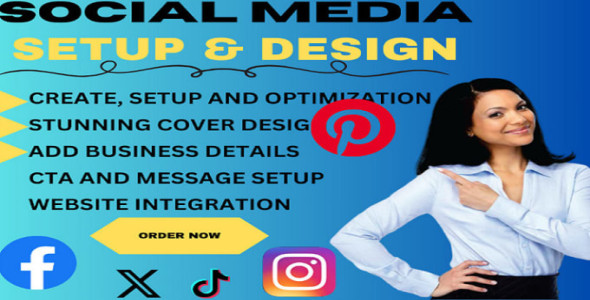 I will setup facebook business page, instagram, youtube and all social media acct