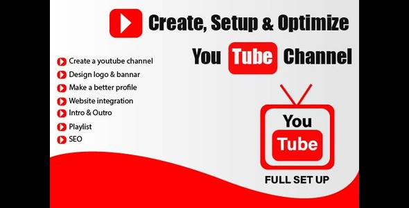 I will create and setup  professional youtube channel