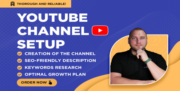 I will create and set up your youtube channel and SEO optimize it