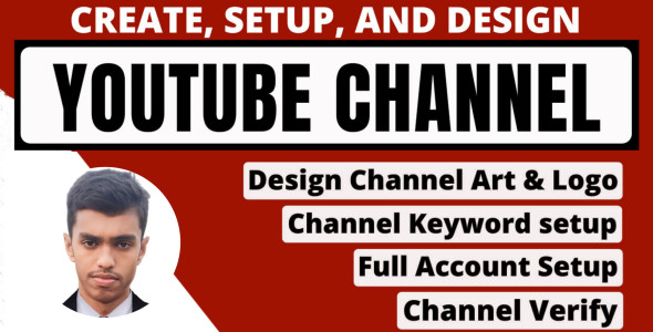 I will create youtube channel with logo, banner, intro, outro