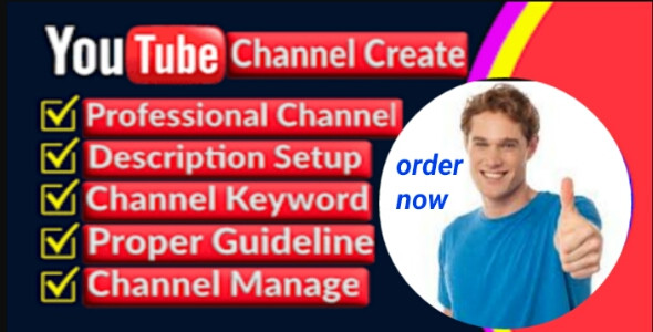 I will create and setup Youtube Channel with logo, banner, intro, and outro