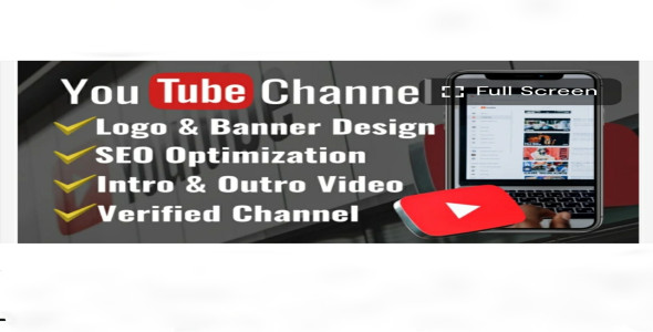 I will create and setup YouTube channel with logo, banner, intro and outer