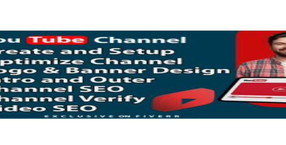 I will create and setup youtube channel with logo, banner, intro, and outer