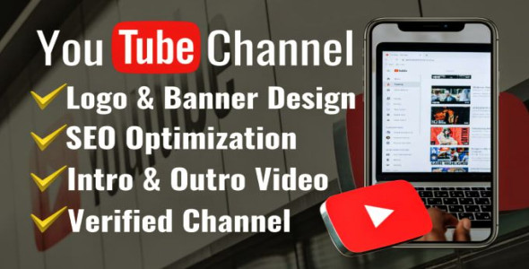 I will create and setup youtube channel with logo and banner