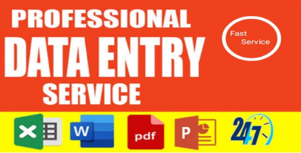 I will do fast any data entry accurately for you