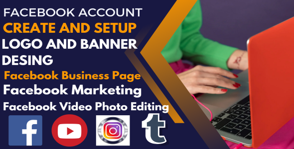 I will setup facebook business page, instagram, youtube and all social media account bennar cover tammil intro expert