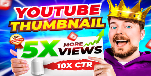 I will design attractive youtube thumbnails