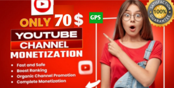 I will do complete youtube channel monetization promotion