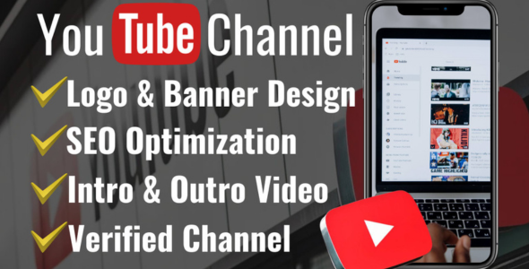 I will create youtube channel with logo, banner, intro, outro