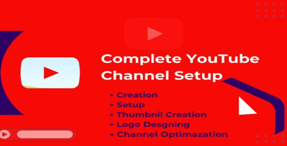 I will create and setup youtube channel with logo, banner, and SEO