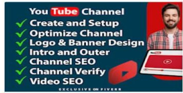 I will create and setup youtube channel with logo, banner, and SEO