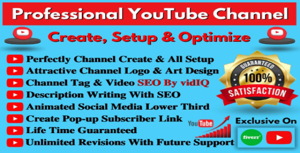 I will create and setup your new youtube channel