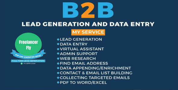 B2B lead generation and data entry