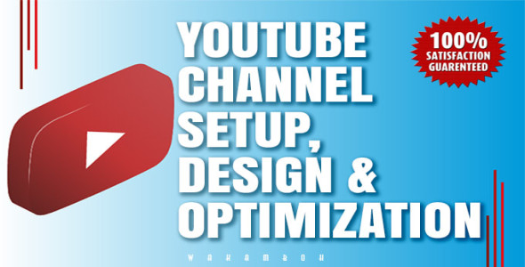 I will create and setup youtube channel with logo, banner