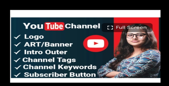 I will create and setup youtube channel with logo, banner, intro, and outer