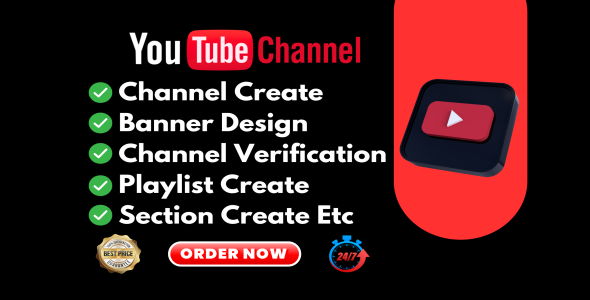 I will create, setup and design youtube channel professionally