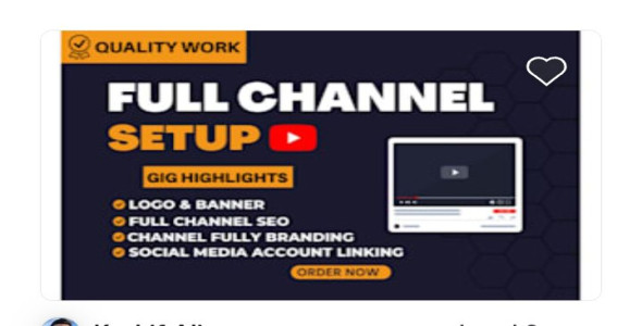 I will create and setup youtube channel with logo, banner, and SEO