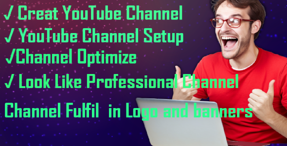I will create, setup and optimize youtube channel, with logo and banner