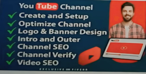 I will create, setup and optimize youtube channel, with logo and banner