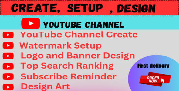 I will create, setup and optimize youtube channel, with logo and banner