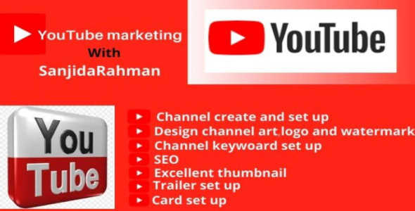 I will create and setup youtube channel with logo, banner, and SEO