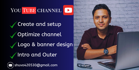 I will create, setup and optimize youtube channel, with logo and banner