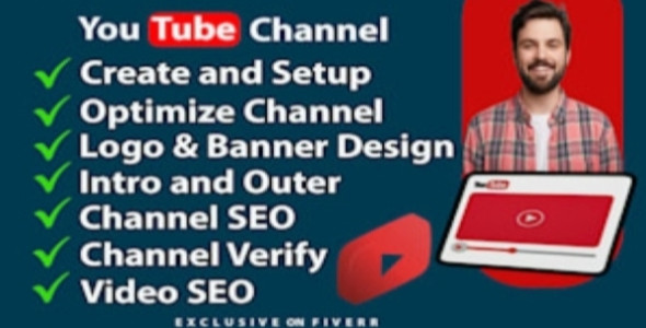 I will create, setup and optimize youtube channel, with logo and banner