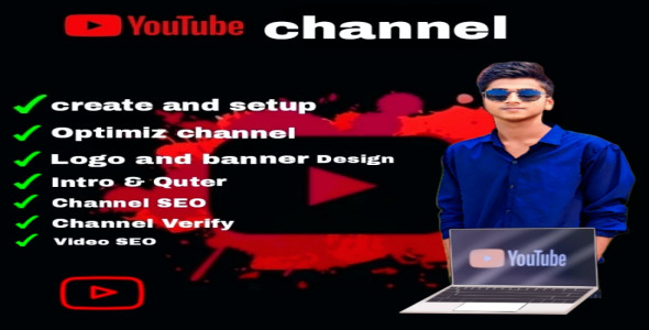 I will create and setup youtube channel with logo, banner, and SEO