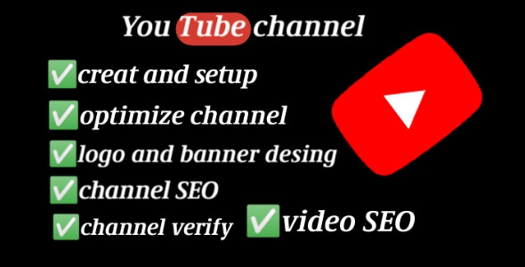 I will create, setup and optimize youtube channel, with logo and banner